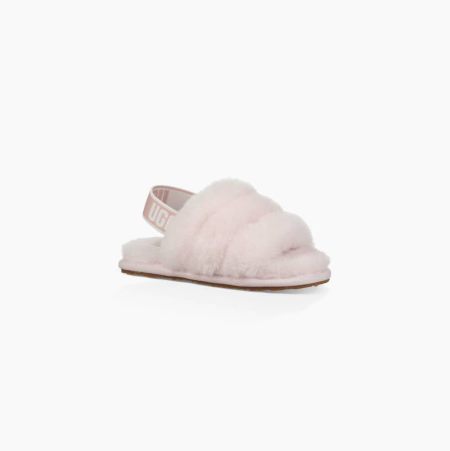 UGG Fluff Yeah - Badesandaler Småbarn - Grå Rosa (NO-H730)